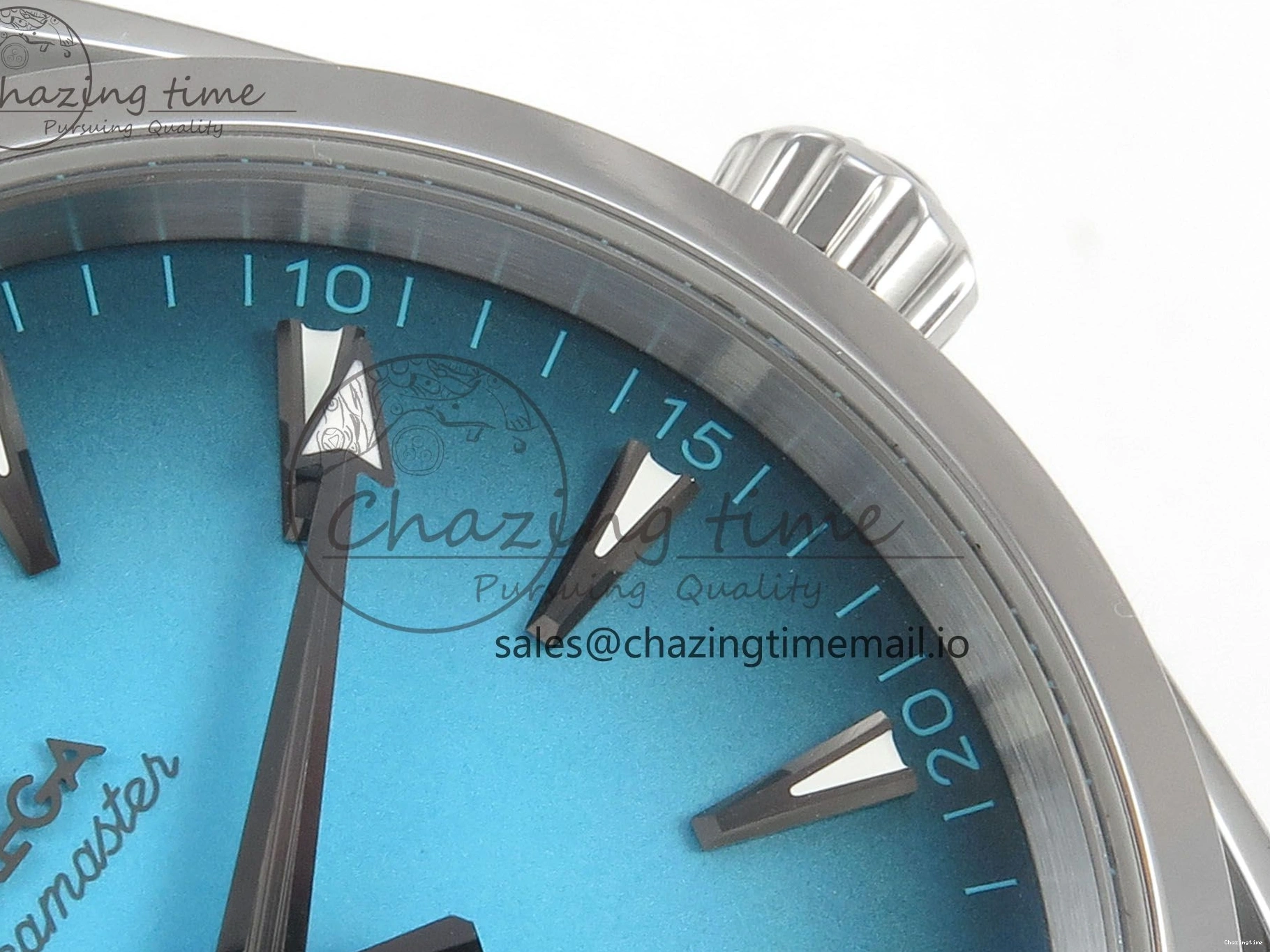 0102 Efficient Seamaster 150M SS VSF 1:1 Best Edition Turquoise Blue Dial on SS Bracelet A8900 Super Clone 7661